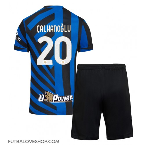 Dres Inter Milan Hakan Calhanoglu #20 Domáci pre deti 2024-25 Krátky Rukáv (+ trenírky)